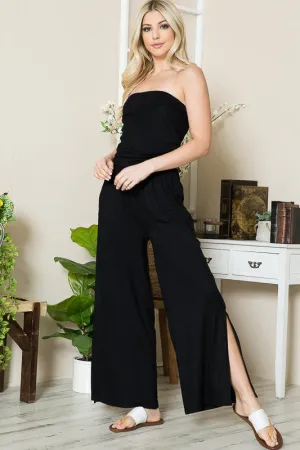 Wide Leg Jumpsuit with Side Pockets