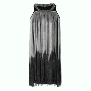 Women's Chain Neck Long Fringe Tassel Dress 1920s Fashion|JaosWish