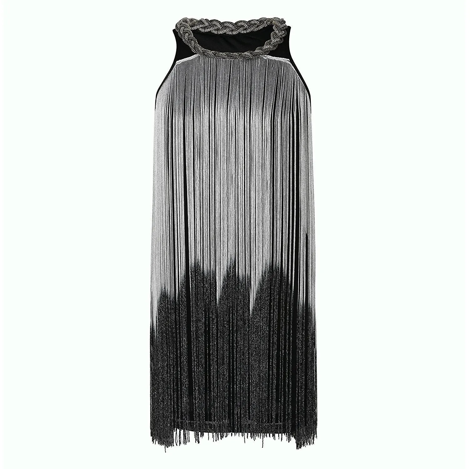 Women's Chain Neck Long Fringe Tassel Dress 1920s Fashion|JaosWish