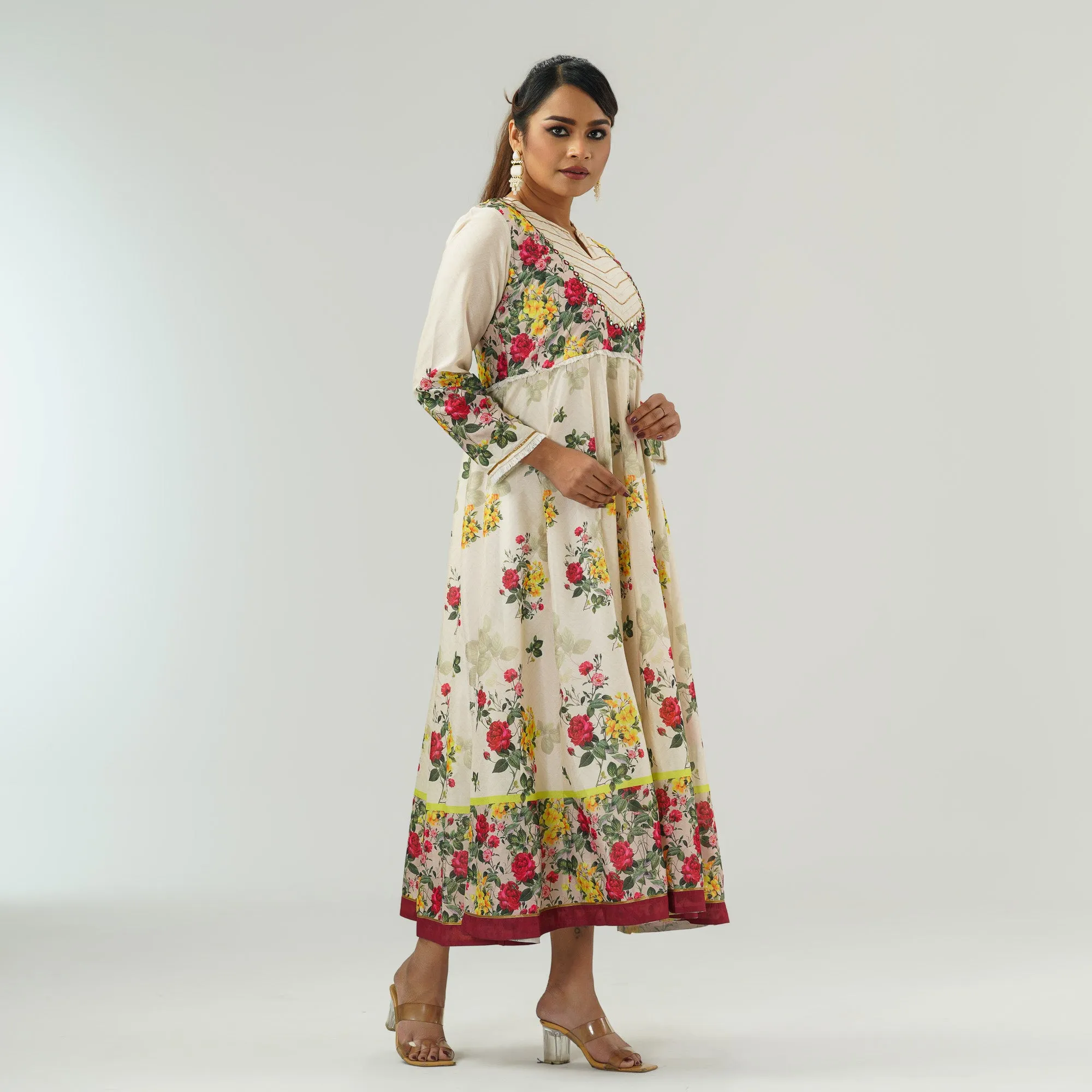 Womens Ethnic Multi Color Gown