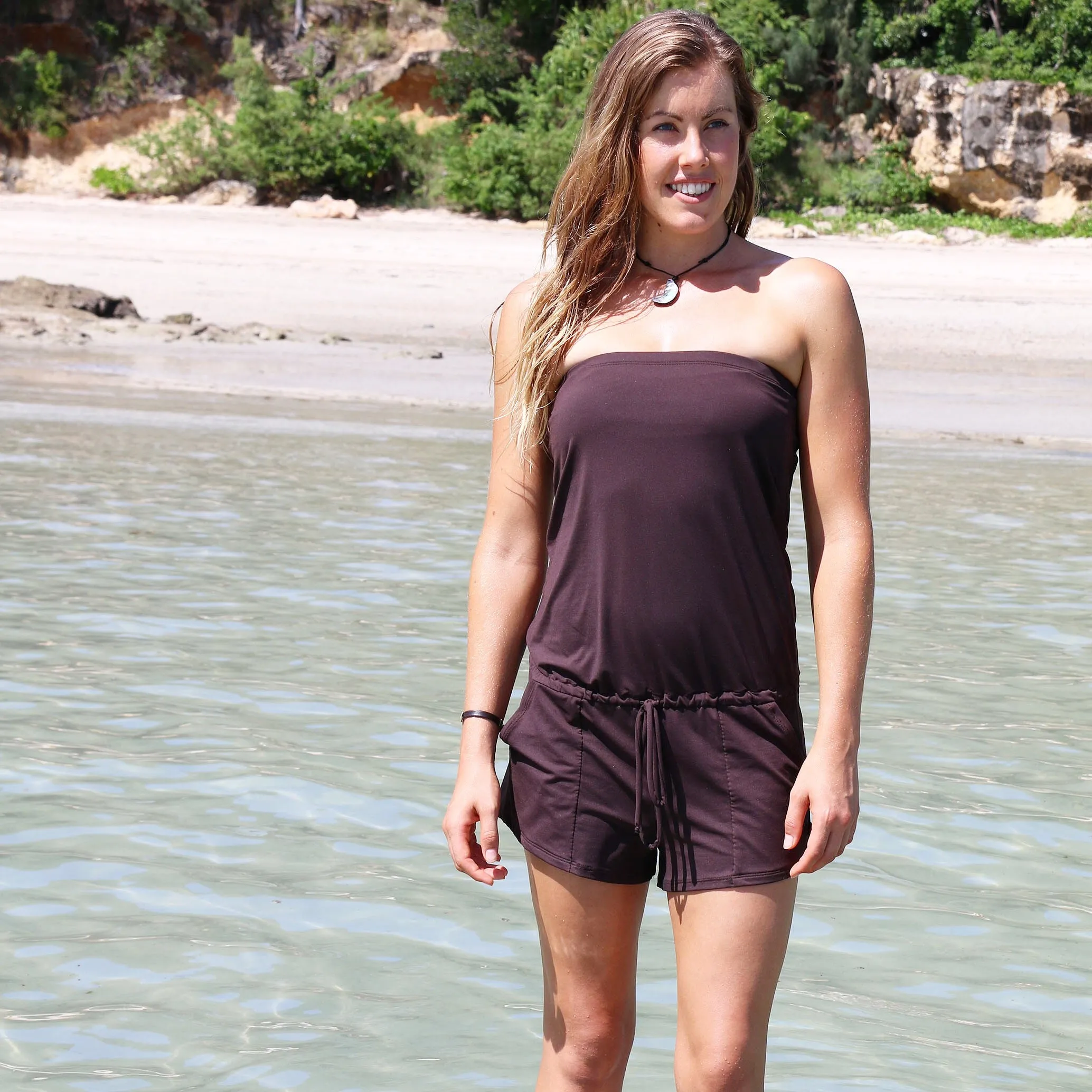 Women's One Piece Strapless Jumpsuit