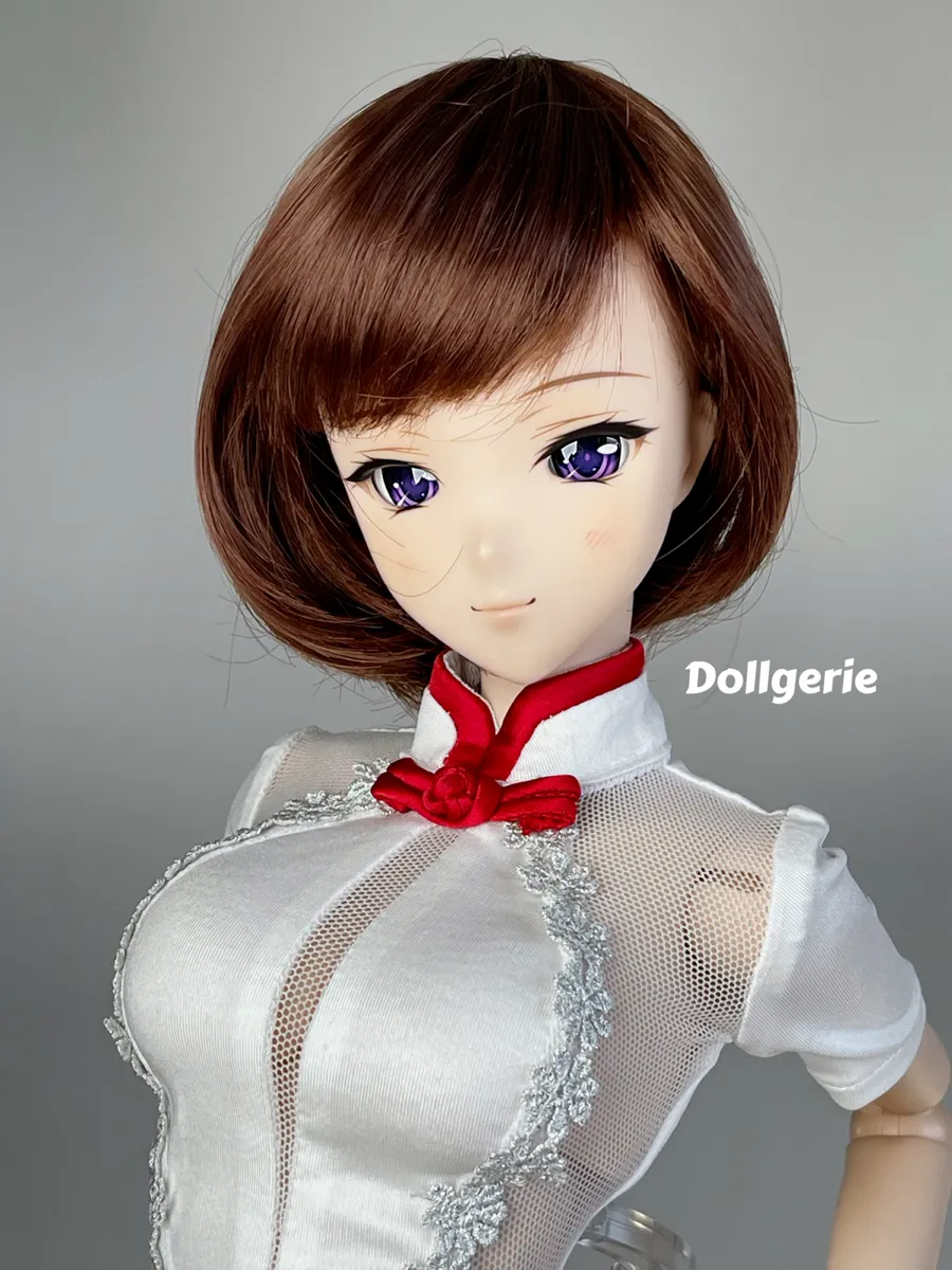 [XL] White Fishtail High Split Cheongsam for SmartDoll