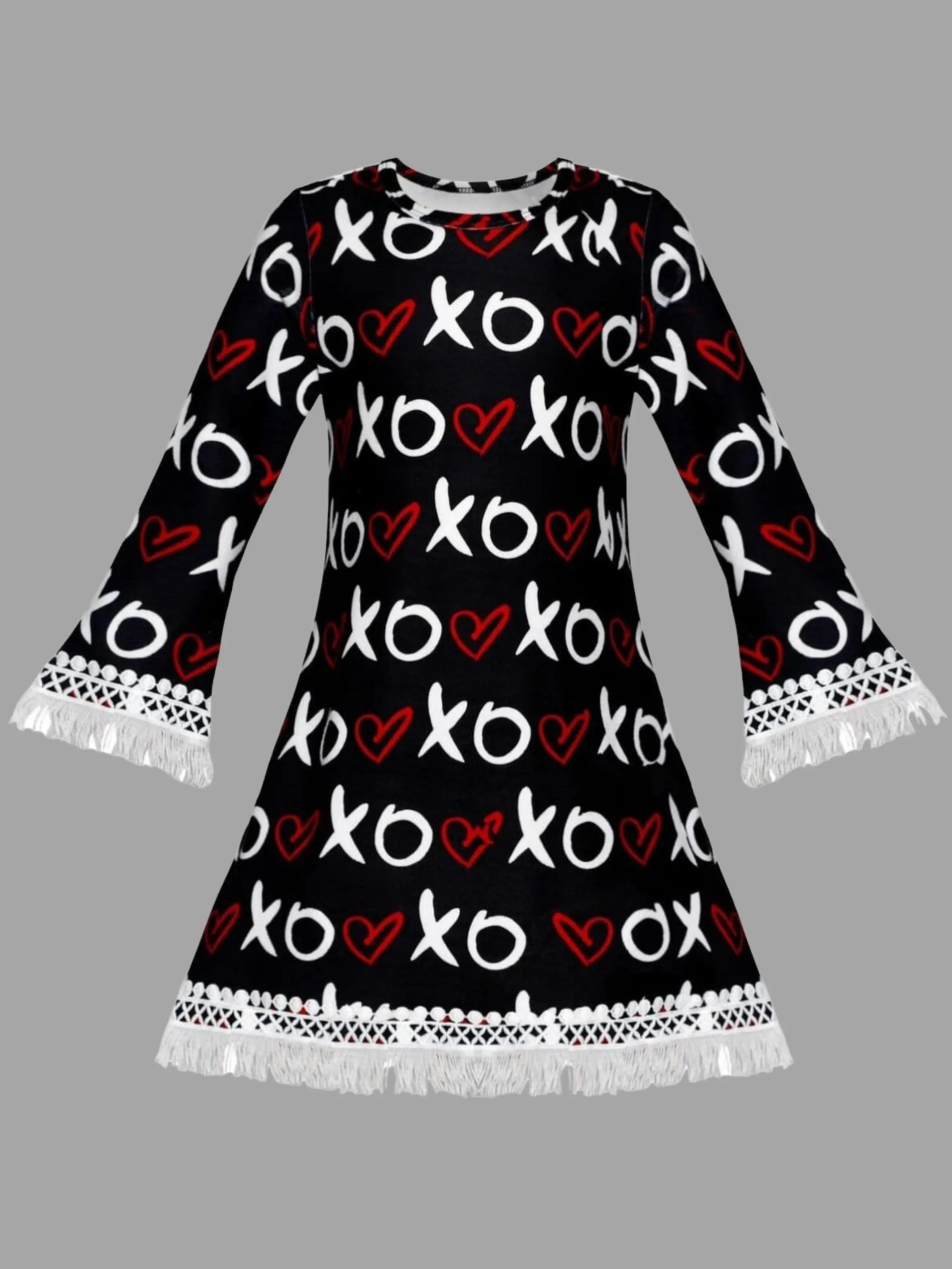 Xs and Os Crochet Trim Dress