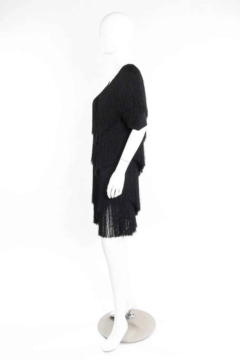 Yarn Fringe Tiered Dress