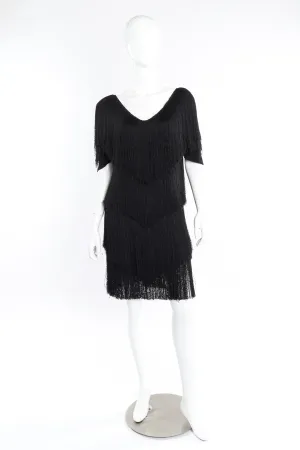 Yarn Fringe Tiered Dress