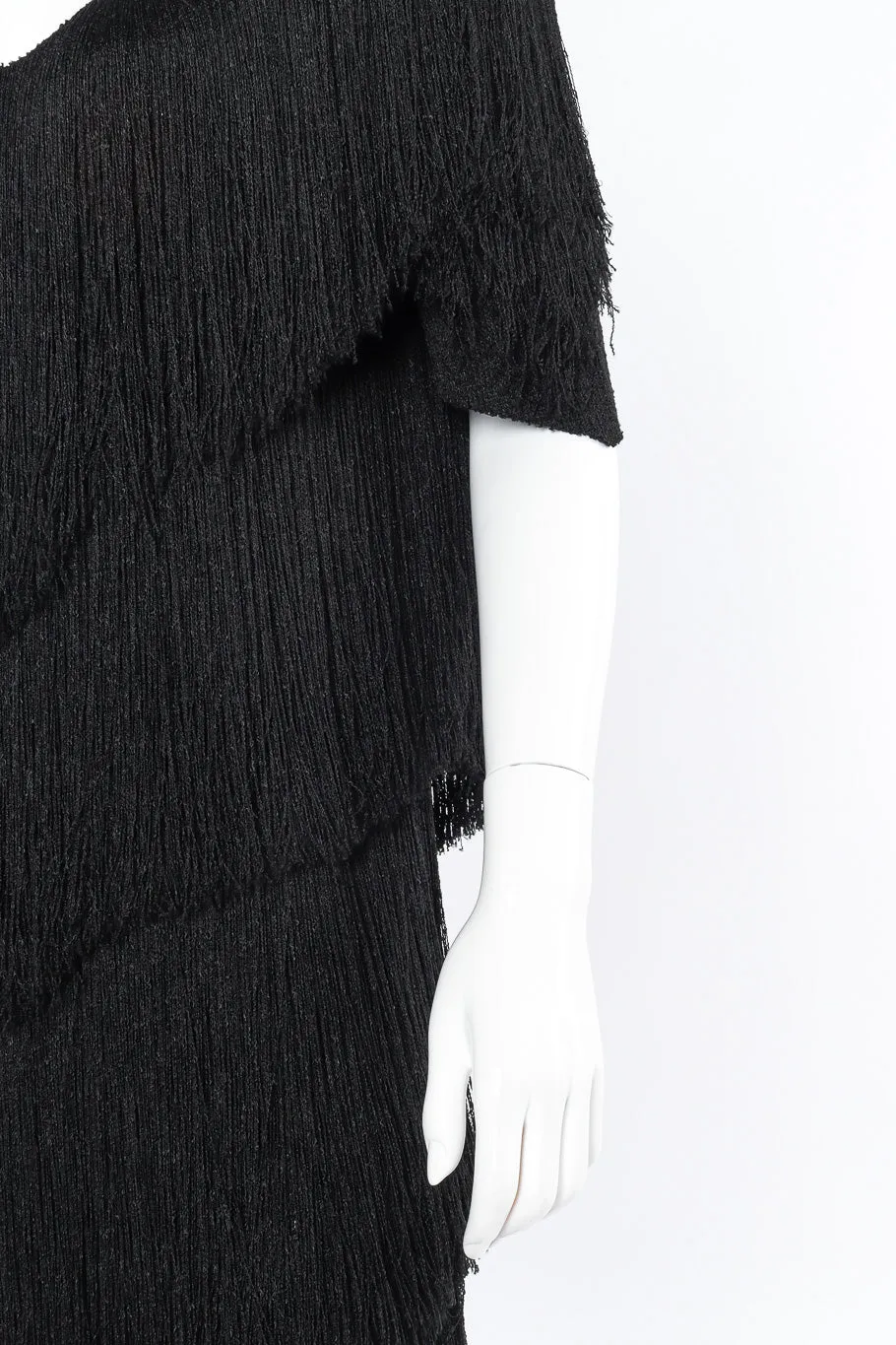 Yarn Fringe Tiered Dress