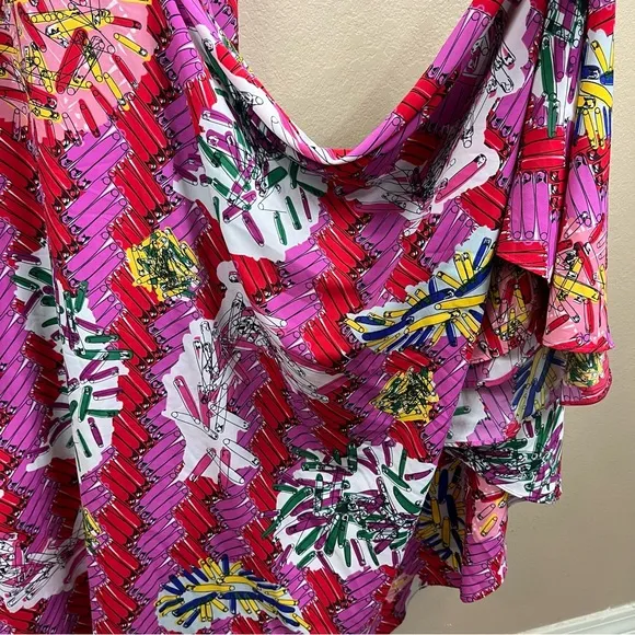 Zac Posen Safety Pin Print Maxi Dress / Gown