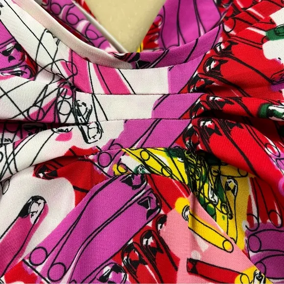 Zac Posen Safety Pin Print Maxi Dress / Gown