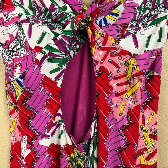 Zac Posen Safety Pin Print Maxi Dress / Gown