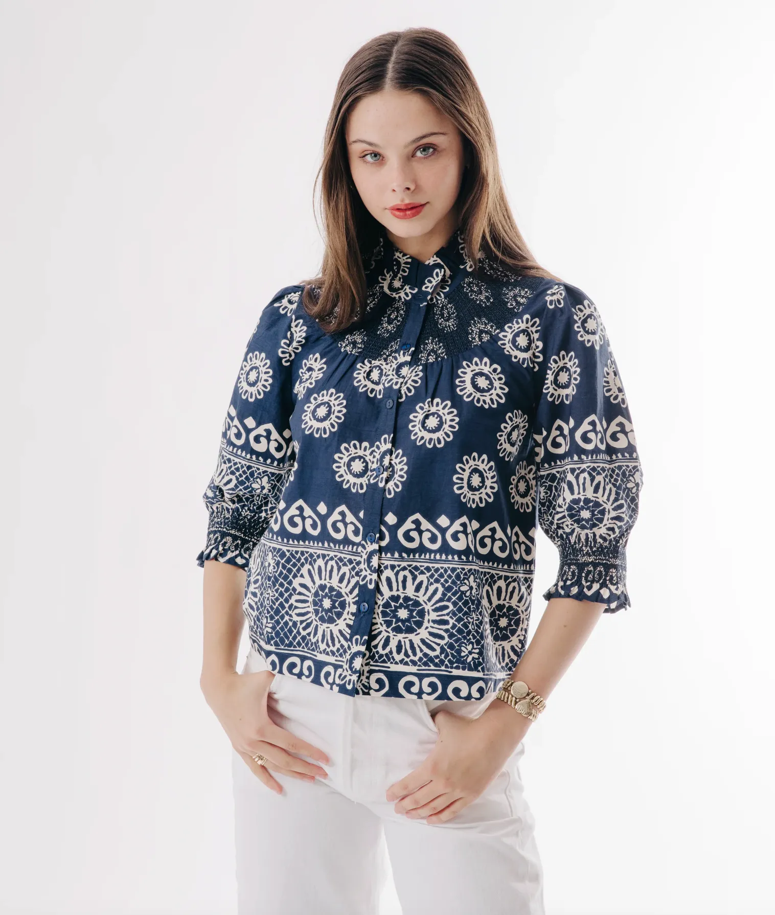 Zarina Top Tenille Print