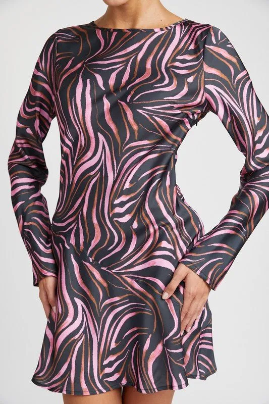 Zebra Print Mini Dress