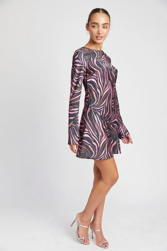Zebra Print Mini Dress