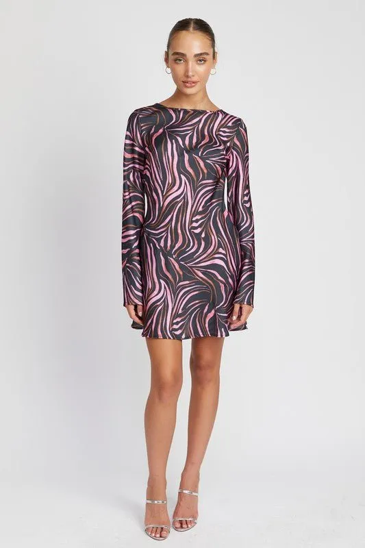 Zebra Print Mini Dress
