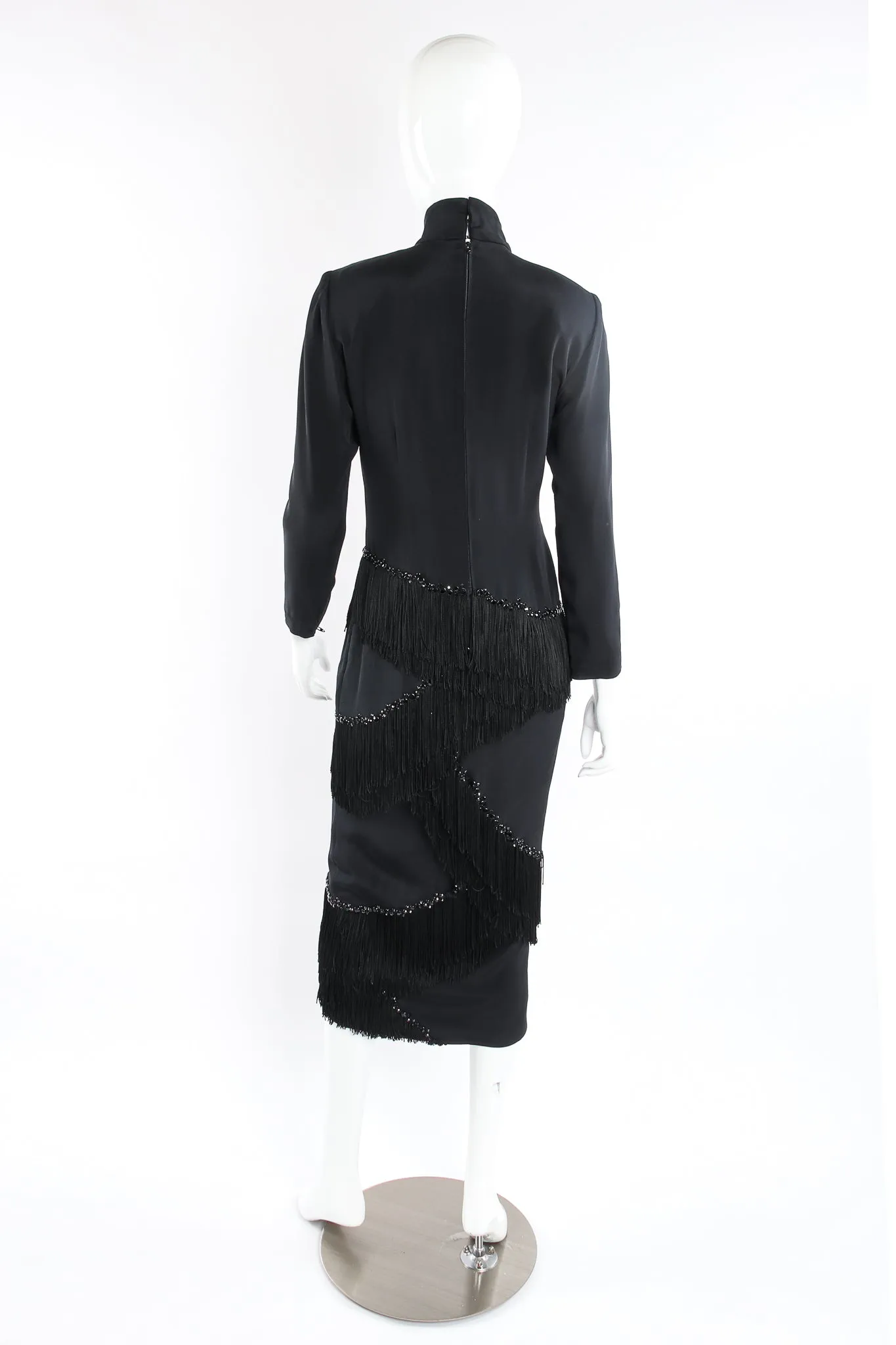 Zigzag 3-Tier Fringe Midi Dress